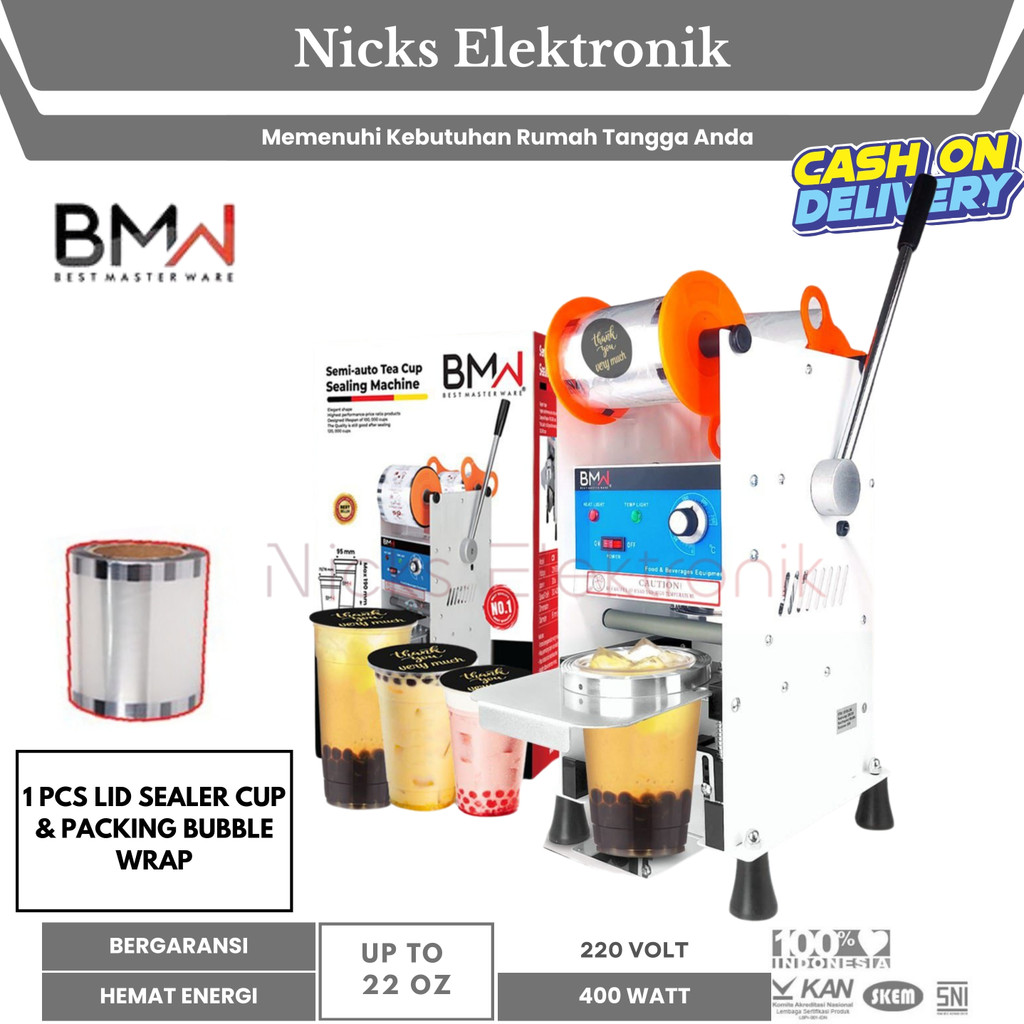 [COD] BMW CUP SEALER / MESIN PRESS PLASTIK 20 OZ / 22 OZ ( GARANSI RESMI)