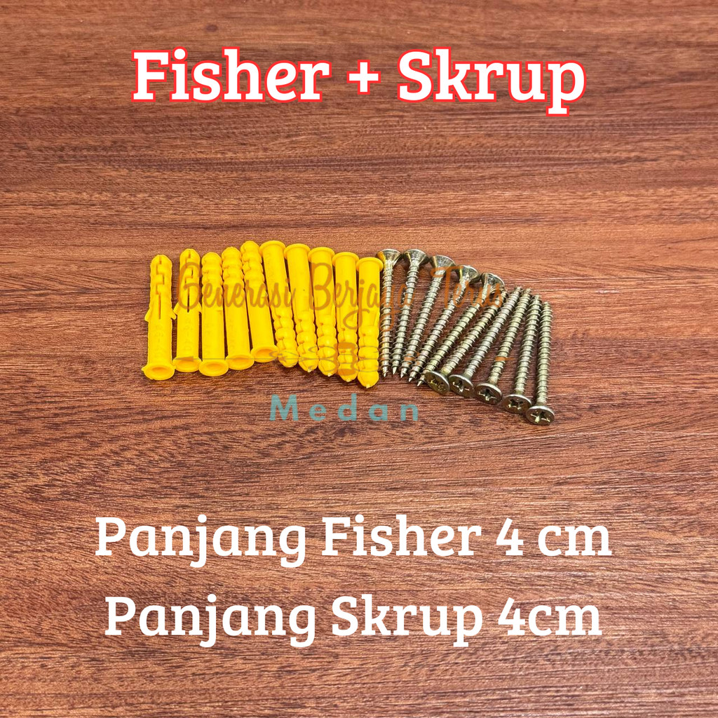 Skrup Baut + Fisher Panjang 4cm