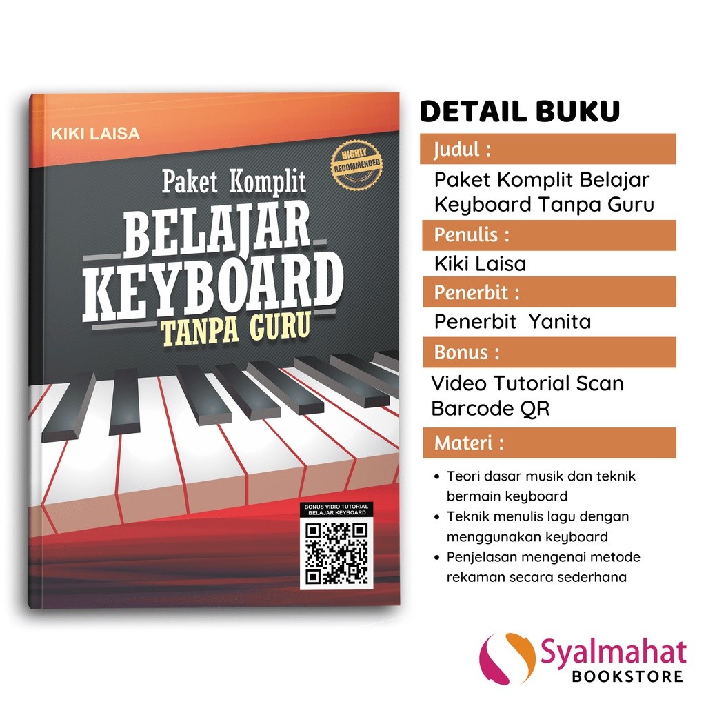 Buku Musik Paket Komplit Belajar Keyboard Tanpa Guru