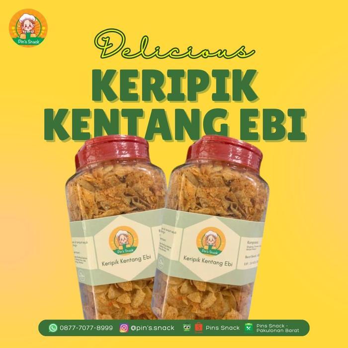 Kripik Ebi Kentang/Kripik kentang /Cemilan kripik ebi ketang Makanan Food - Original