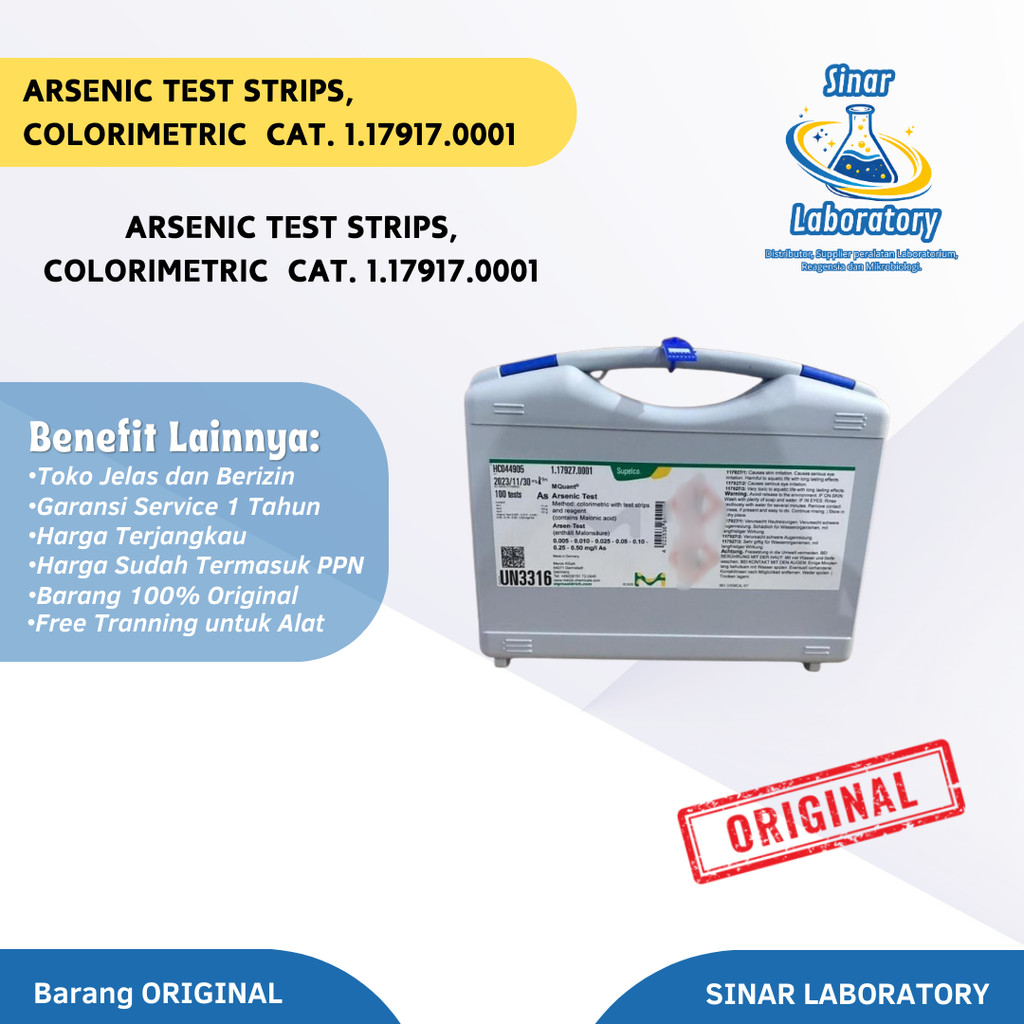 Arsenic Test Strips, colorimetric  cat. 1.17917.0001