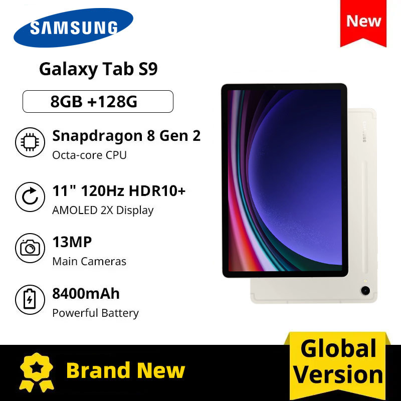 SAMSUNG Galaxy Tab S9 Tablet 8+ 128G With S Pen WIFI Vision x710 11" insert Galaxy AI Genuine Domest