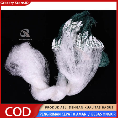 Jaring Ikan Siap Pakai 3 Lapis Tinggi 1m Panjang 20m Jaring Ikan Murah Jaring Ikan Bentang Jaring Ka