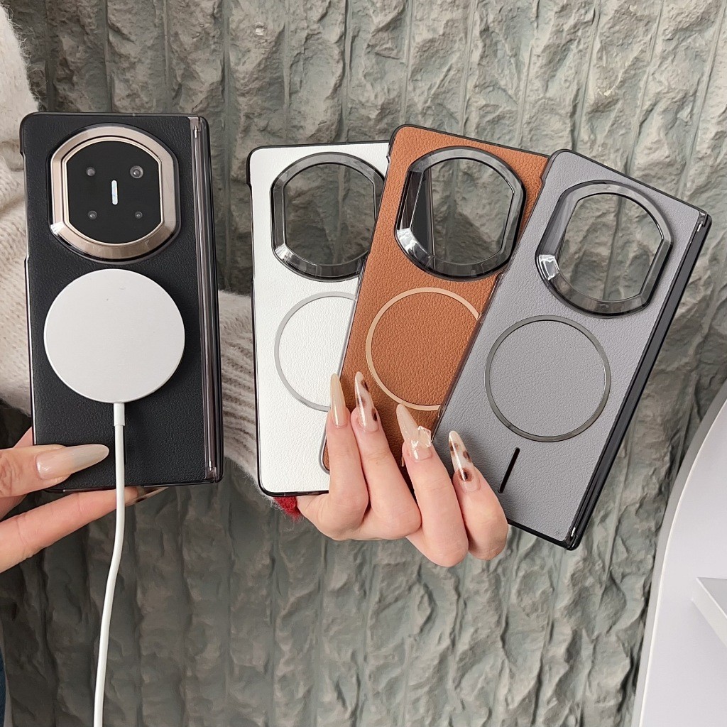 Lindungi Engsel untuk Casing Huawei Mate X7 Penutup Casing Ponsel Keras Kulit Lychee