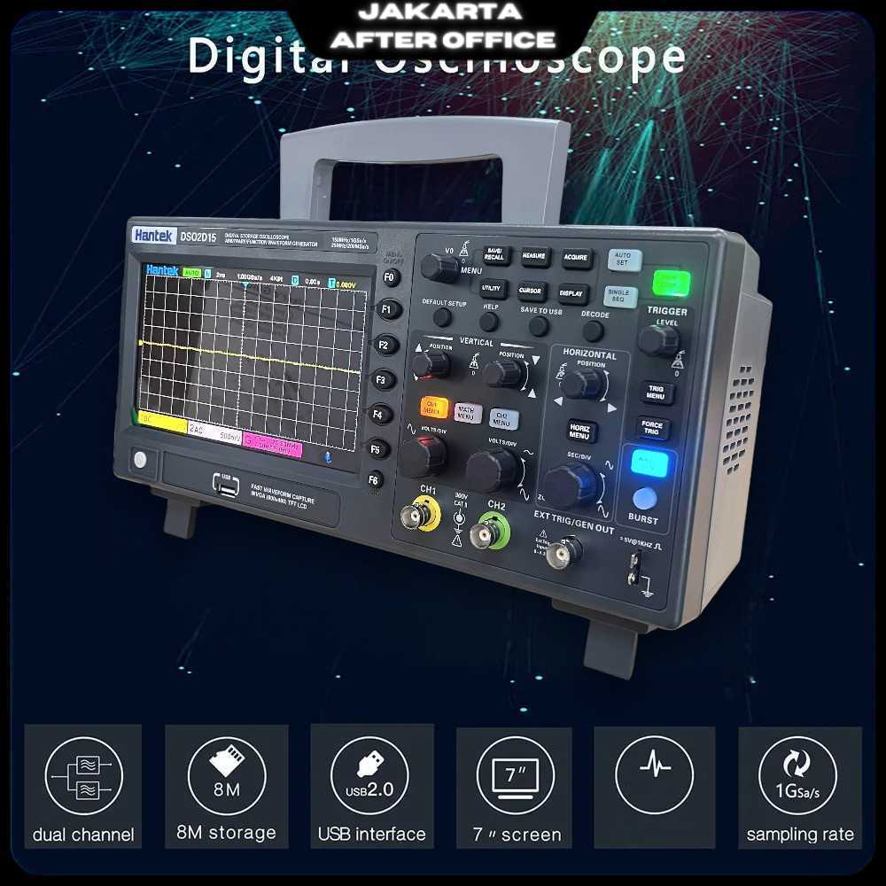Hantek Digital Storage Oscilloscope Signal Generator with P4100 Probe - DS02D15