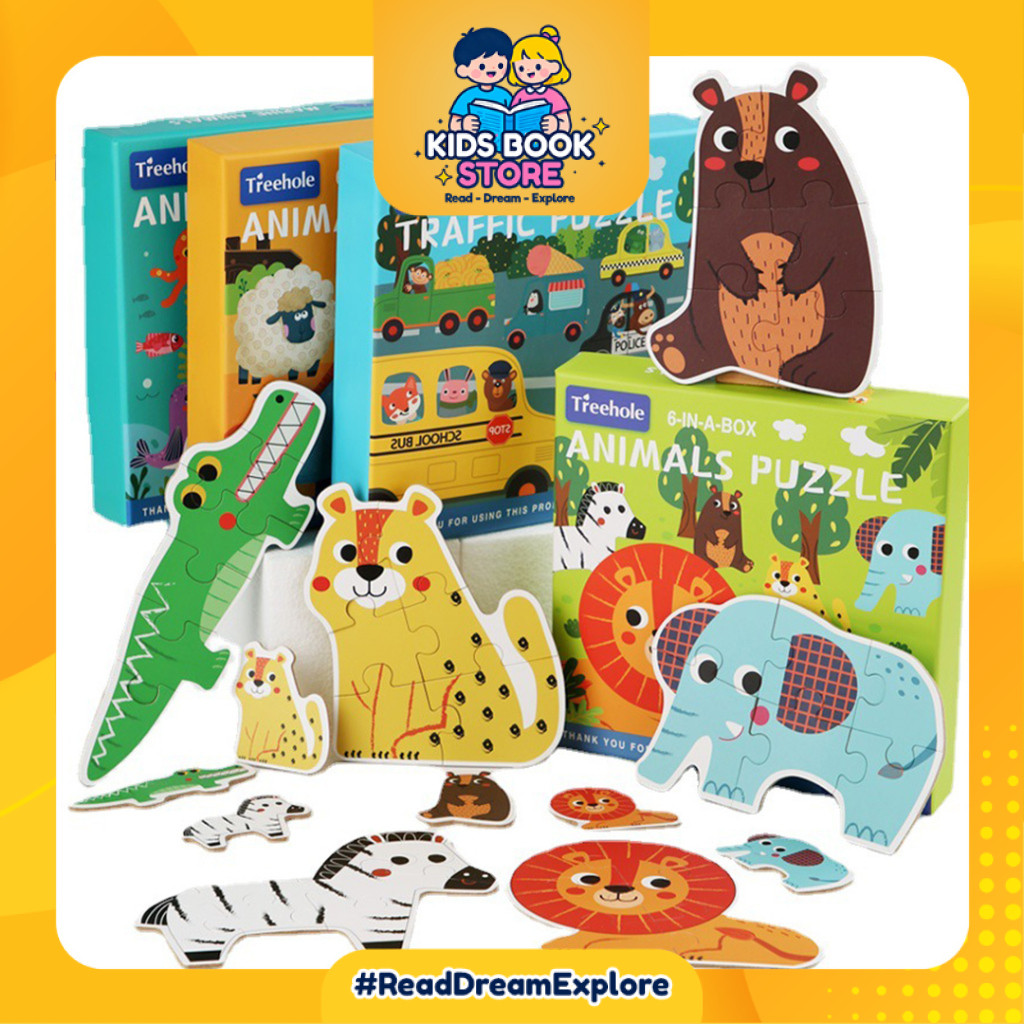 [KIDSBOOKSTORE] [FK33] 6in1 Box Puzzle | Mainan Puzzle Edukasi Anak Kayu | Mainan Anak Laki Laki 2-3