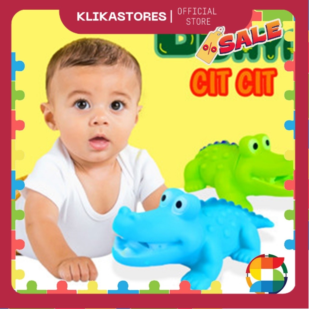 Mainan Anak Buaya Karet Cit Cit/ Mainan Bayi Buaya Karet 849 /SA