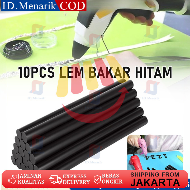 40Pcs Lem Bakar Hitam/Lem Jerman Hitam Bakar Ajaib/ Refill Lem Tembak Kecil Hitam