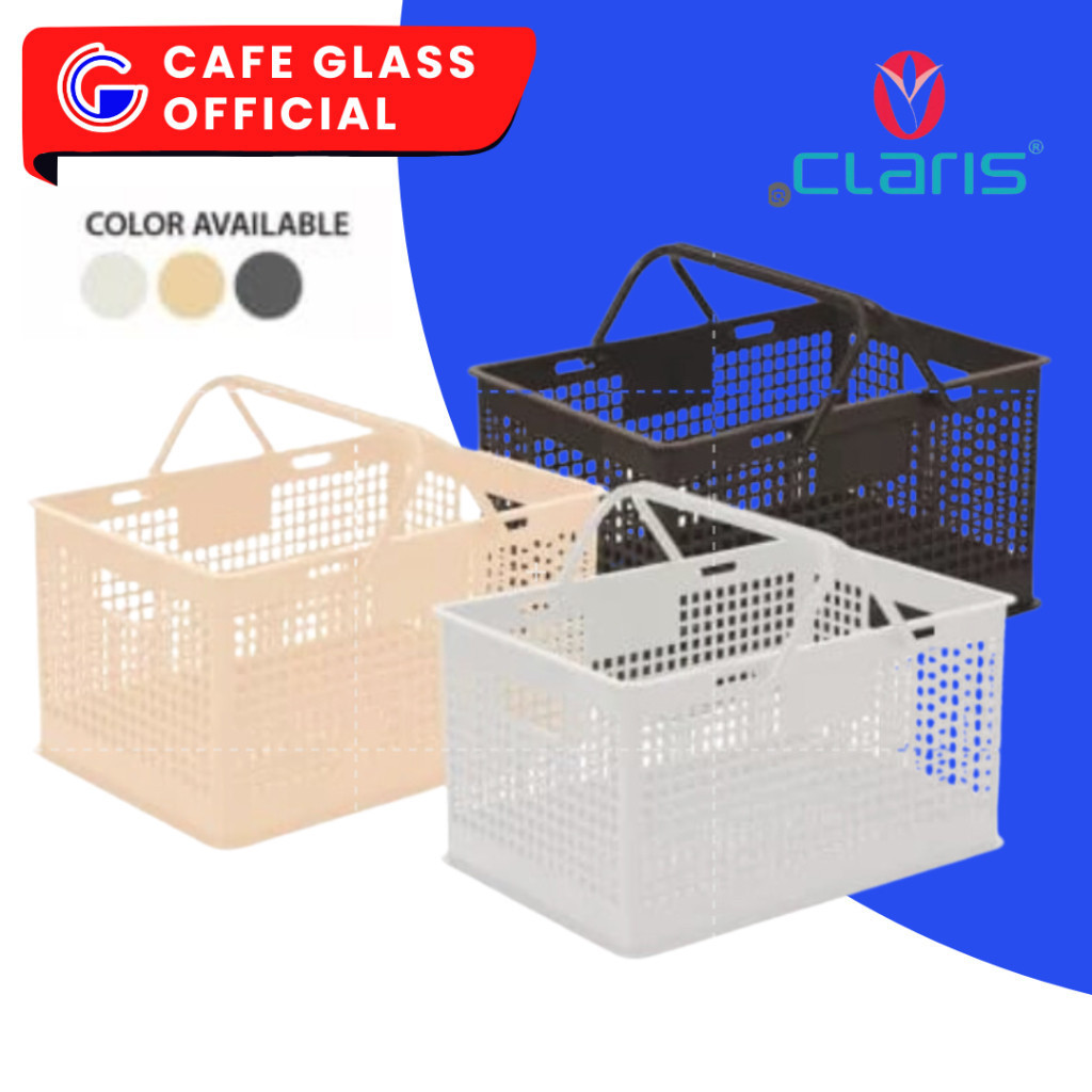 READY Keranjang Plastik Aesthetic / Box Penyimpanan Serbaguna / Dekor Kamar Claris Tressa 0594/0597