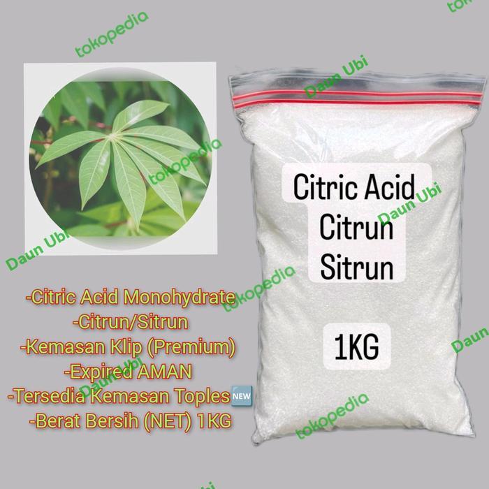 Klik Pakan Citrun / Citric Acid / Sitrun - 1KG - Toples