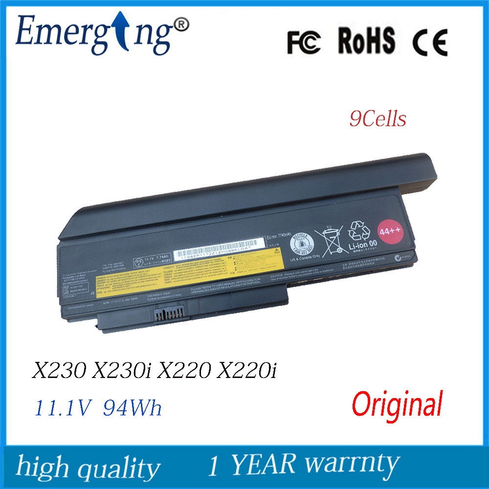 9cell 94wh Original New Laptop Battery for Lenovo Thinkpad  X220I  x201 X220S X230 X230I 0A36307 42T