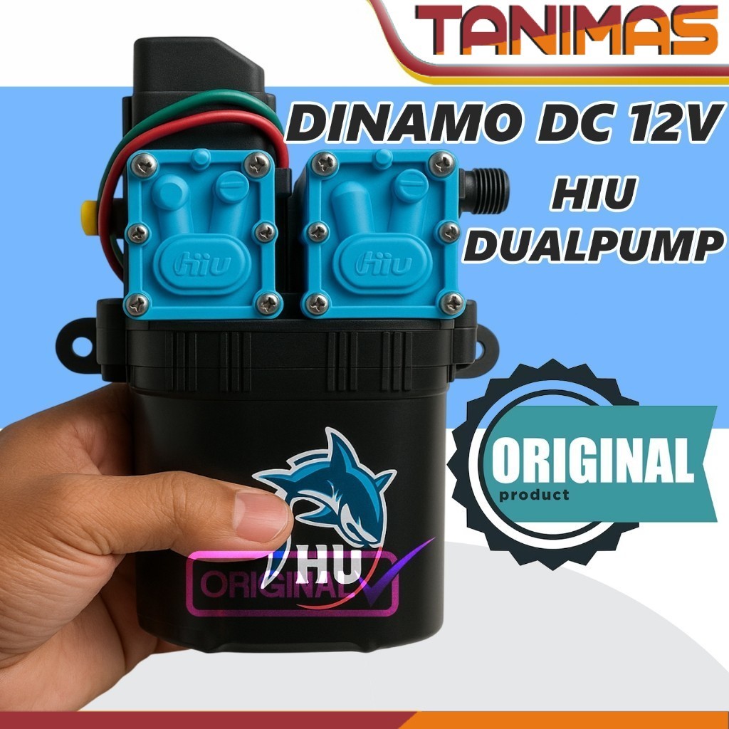 DINAMO POMPA DC 12V DUAL PUMP - DOUBLE MOTOR HIU ORIGINAL