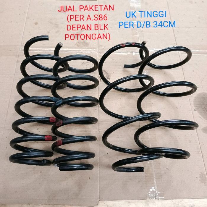 (jual paketan) Coil spring per keong spiral shockbreaker depan belakang 4pcs (potongan) Bekas mobil 