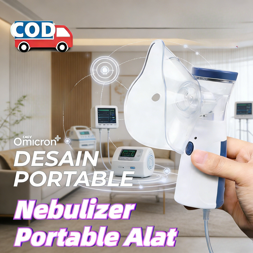 COD Nebulizer Portable Alat Terapi Uap Sesak Nafas Asma Bronkitis Inhaler Anak Mesin Uap Pernafasan 
