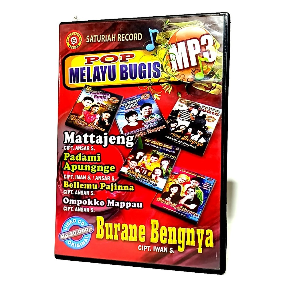 kaset CD VCD MP3 Pop Melayu Bugis Bura'ne Bengnya Saturiah Record
