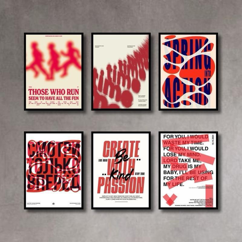 HIASAN DINDING ABSTRAK RED | HIASAN DINDING KAMAR | HIASAN DINDING RUMAH | DEKORASI RUMAH | PAJANGAN