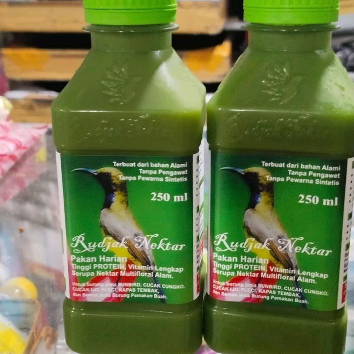 Hot Produk Rudjak Nektar Nectar 250 Ml  Vitamin Pakan Harian Burung Kolibri Sogon Cucak Ijo Pleci Ka