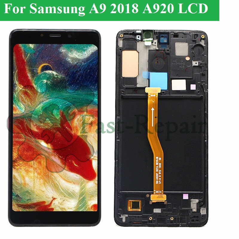 OLED Quality 6.3'' LCD For Samsung Galaxy A9 2018 A920 A920F A920F/DS LCD splay Touch Screen gitizer
