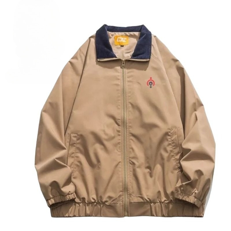 Jaket Windbreaker vintage Retro Unisex Pria Dan Wanita