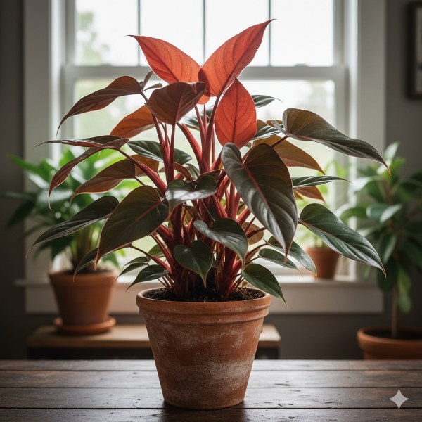 Philodendron Red Congo Rojo – Tanaman Indoor Pembersih Udara & Anti Polusi - Daun Lebar Eksotis & El