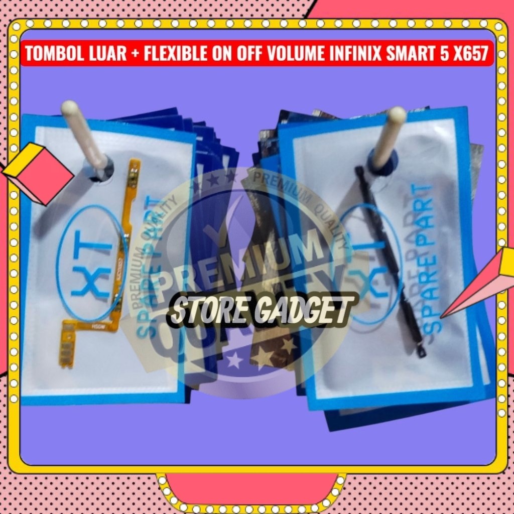 Tombol Luar + Flexible On Off Volume Infinix Smart 5 X657 | Sparepart HP Original