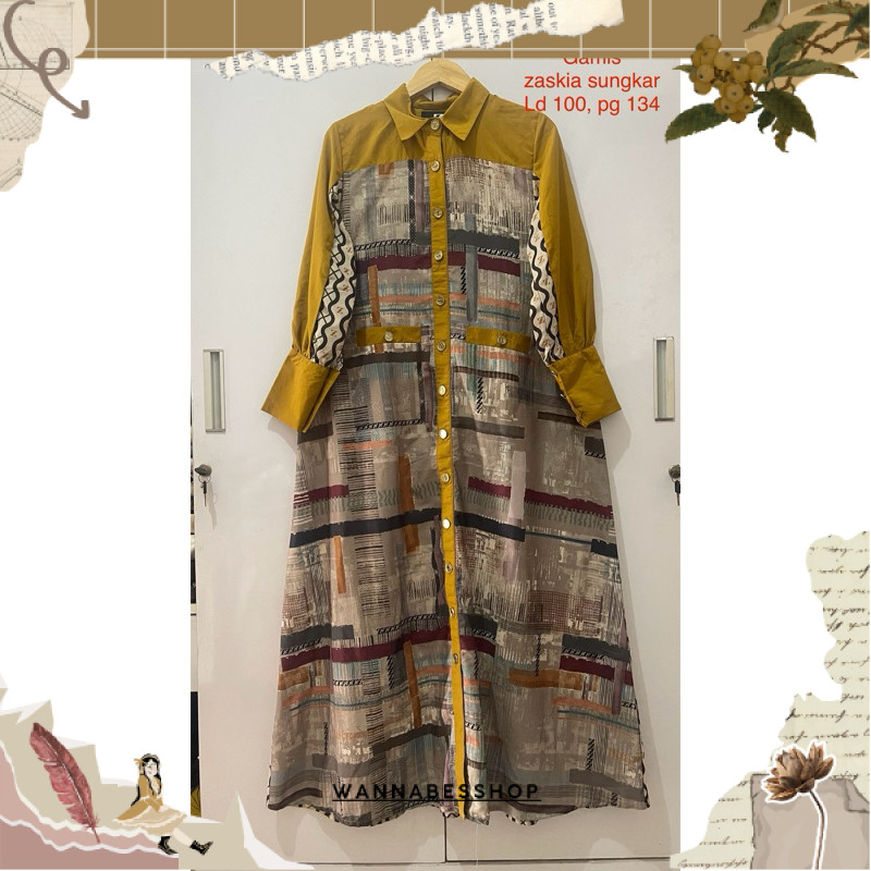 preloved gamis ZASKIA SUNGKAR, preloved gamis dan tunik elzatta, preloved gamis FZA Gratis Ongkir