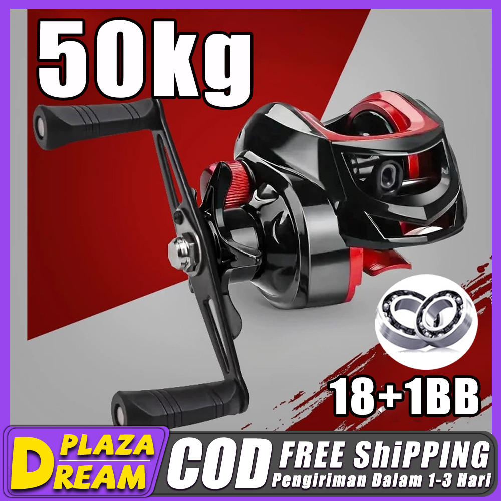 Reel Pancing 50kg 18+1BB New Casting Fishing Reel Max Drag 50 Kg Fishing Reel Bright Color Fishing R