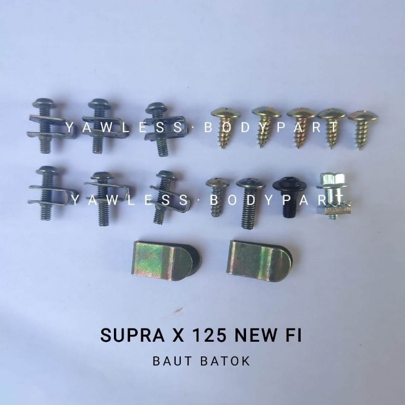baut batok Supra x 125 FI  / baut batok lampu Supra x 125 FI terlengkap