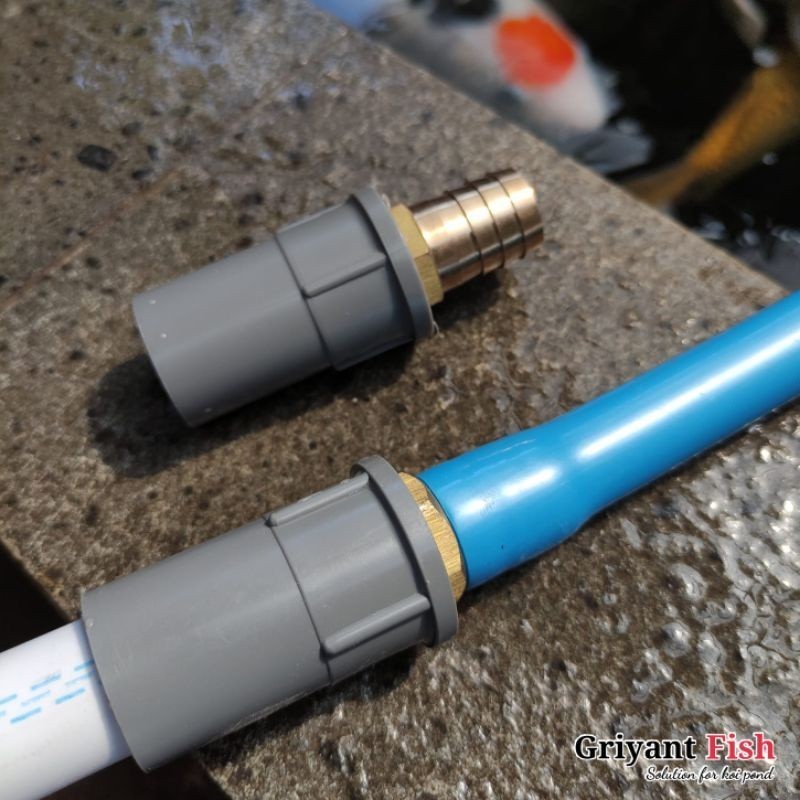 Konektor Selang Udara Kolam Koi ke Pipa 1/2" Pembagi Pompa Aerator