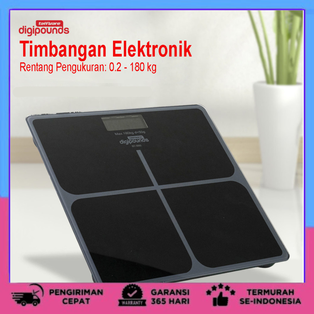 Timbangan Taffware 180KG TIMBANGAN Badan Digital Scale Temperature 180kg Taffware Digipounds