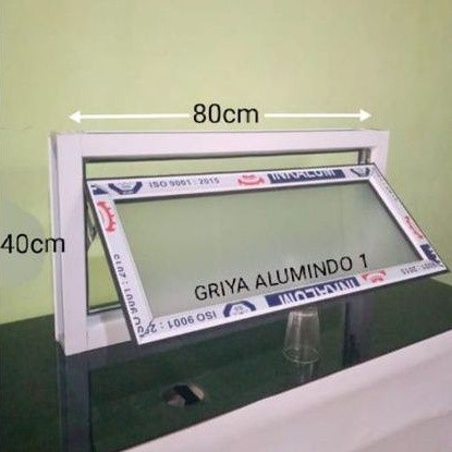 Jendela Aluminium 40×80 Kusen 3/4 Inch Warna Pilihan