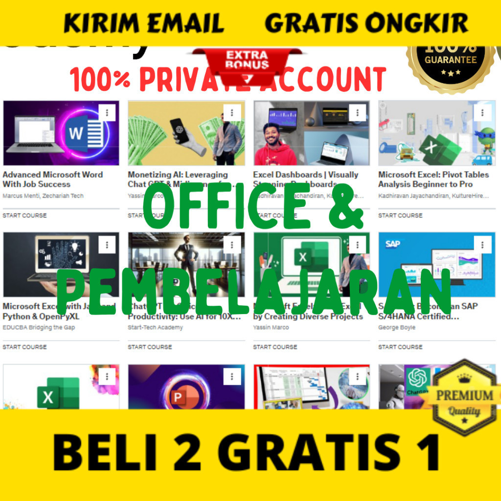 Udemy Premium Course Edisi Office & Pembelajaran