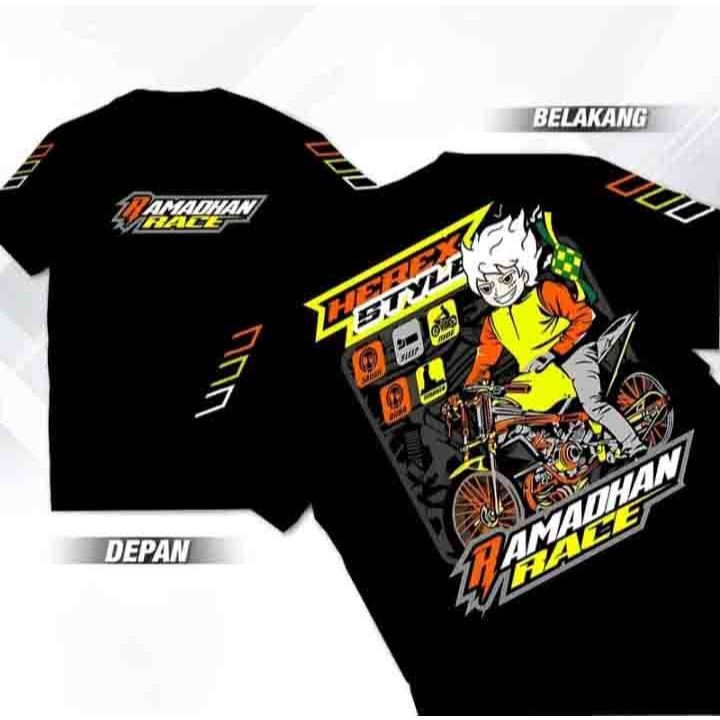avery clothing KAOS RAMADHAN RACE HEREX STYLE KUNING ORANGE FB BAJU RAMADHAN RACING DISTRO PRIA WANI