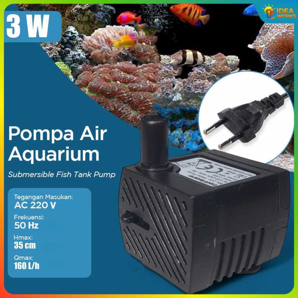 Taffware Pompa Air Celup Multifungsi Aquarium Submersible Pump 220V - BK-333/200