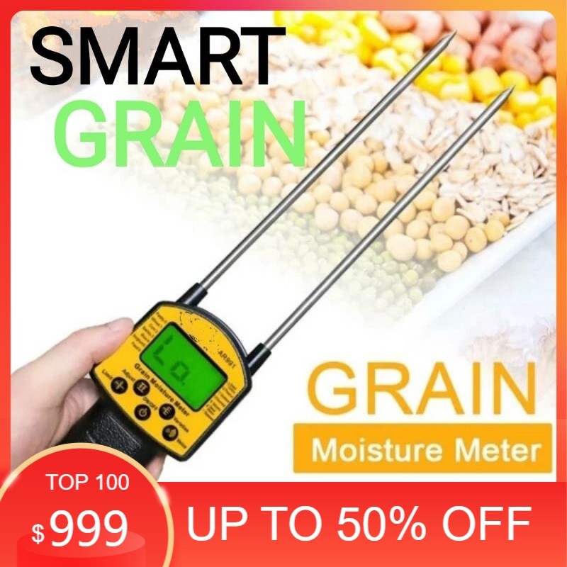 Temukan Smart Grain AR991 Moisture Meter Biji Bijian Pengukur Kadar Air Digital Jagung Beras Tepung 