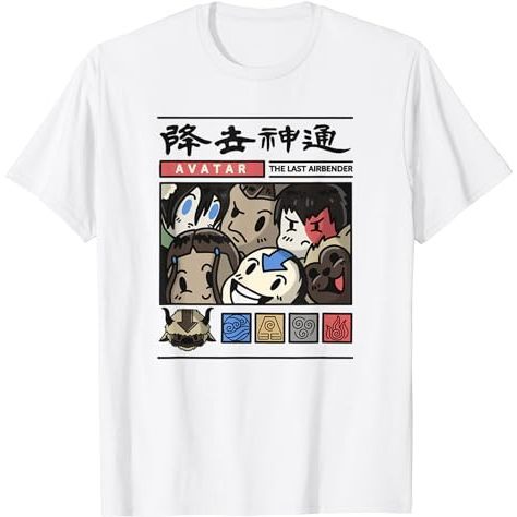 BAJU KAOS Aang Avatar The Last Airbender Chibi Comic T-Shirt