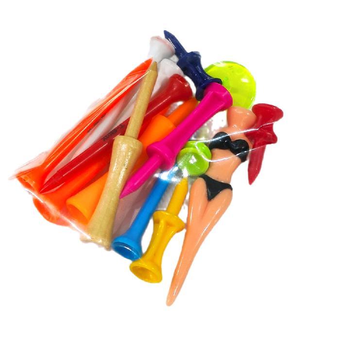 Best Seller Golf TEE Paket Assorted Accessories Unik Stick Golf - Tee isi 15
