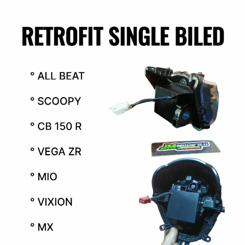 Retrofit Single Biled + Reflektor