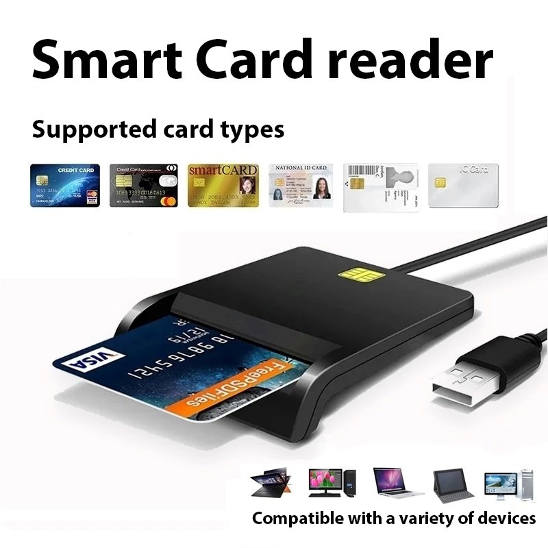 Multi-function Portable USB 2.0 Intelligent Card Reader Affordable Easy Use for DNIE ATM CAC IC ID B