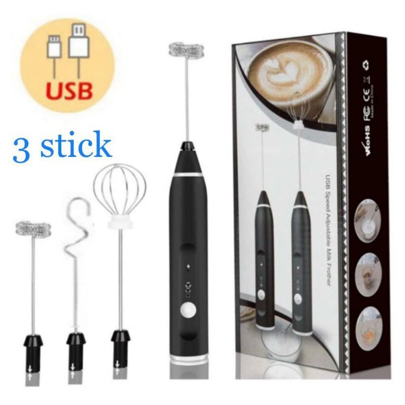 Mixer Kopi-Pengaduk Kopi-Pengaduk Telor Adonan Recharge USB