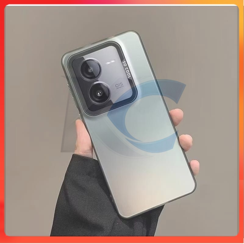 KC SoftCase Imd Full Black Realme C12/C25/C15  Silikon Hybrid Hologram Pelindung Belakang Hp