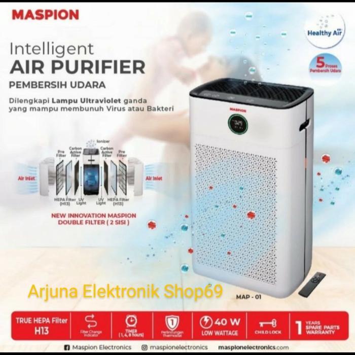 Air Purifier MASPION MAP-01 | MAP01 Pembersih Udara dilengkapi UVC