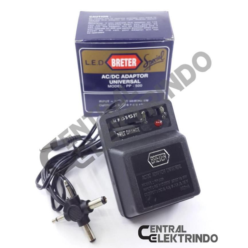 Adaptor 12V 500ma BRETER UNIVERSAL PP-500