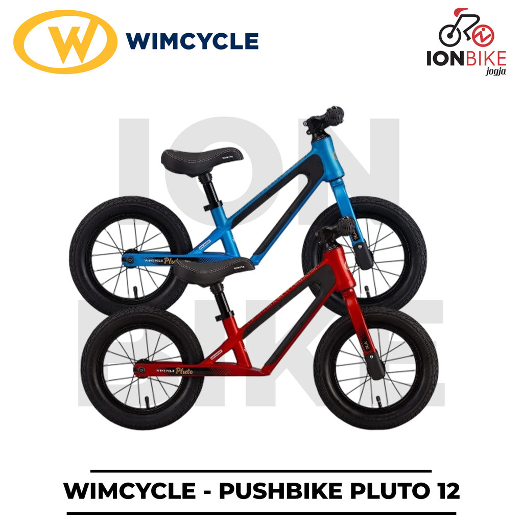 Push Bike WIMCYCLE Pluto Balance Bike Pushbike Frame Magnesium Sepeda Anak Terbaru Belajar Keseimban