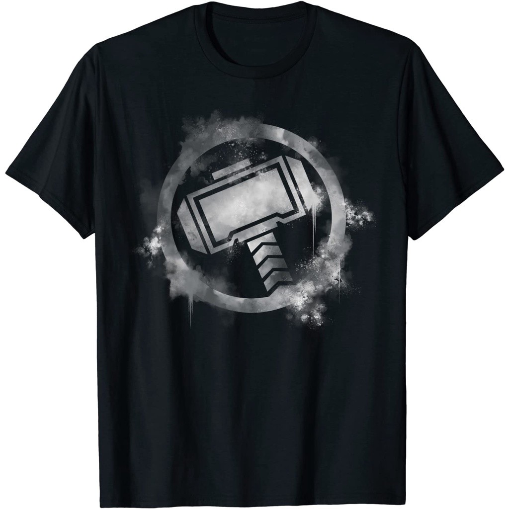 (COD) Baju Dewasa Marvel Avengers Endgame Thor Spray Paint Logo T-Shirt