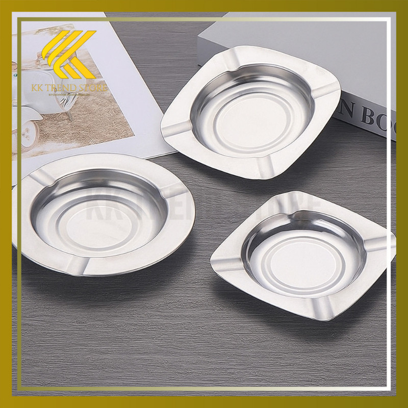 Asbak Aluminium / Asbak Stainless /  Asbak Murah Kotak / Asbak Seng Bulat / Asbak Stainless