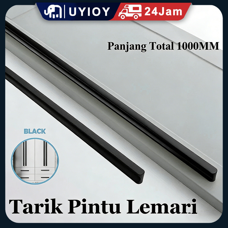 Tarikan Lemari Dapur 100CM Gagang Pintu Lemari Handle Lemari Minimalis Gagang Lemari Black Tarikan P