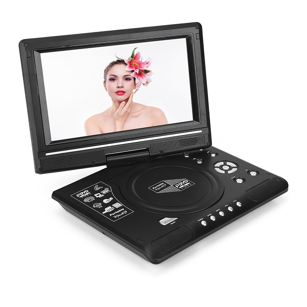 9in Portable DVD Player HD LCD Screen DVD Player Game TV Player FM Radio Receiver with US Plug