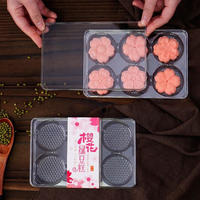 Kotak Acrylic Sekat 6 / Box Kue Sekat / Kemasan Kue Sekat 6