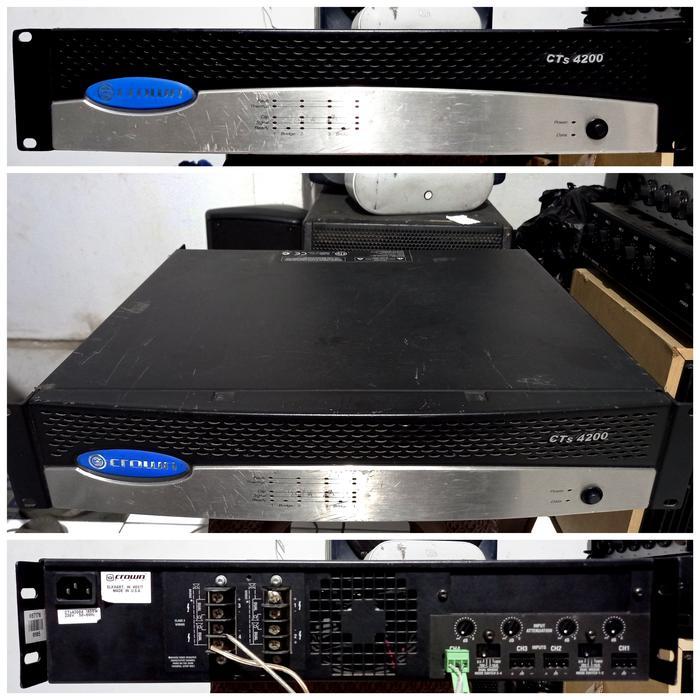 Crown CTS 4200 4-Ch Power Amplifier Sound System Impor Original Bekas